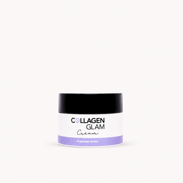 Beautyka Collagen Glam Lifting Cream jar on a clean off-white background.