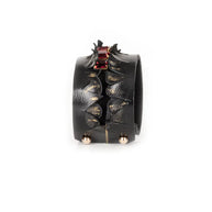 The Dark Crimson Dominion Sculpted Leather Cuff