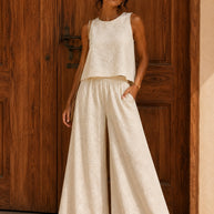 By Rita Raphael Cotton Top & Pants Set