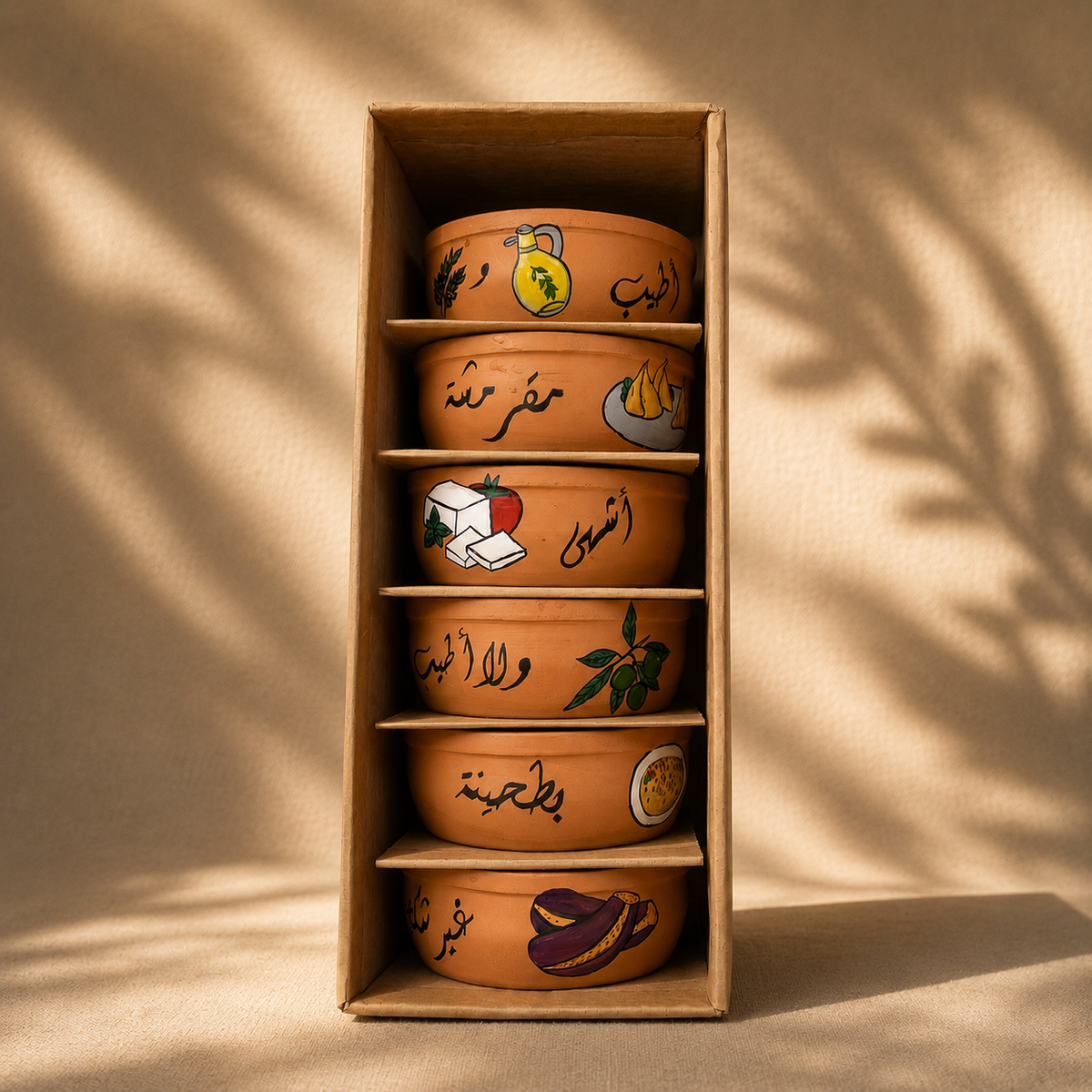 Handi Made Handpainted Pottery Breakfast Bowls (Set of 6) (Delivered in up to 7 days)
