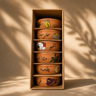 Handi Made Handpainted Pottery Breakfast Bowls (Set of 6) (Delivered in up to 7 days)