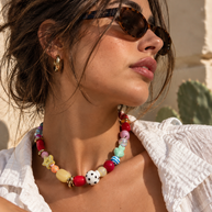 Yellow Elephant Mushroom Wonderland Choker