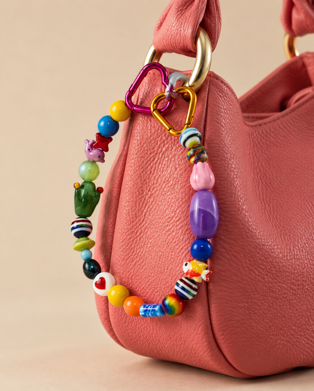 Yellow Elephant Happy Hooked Bag Charm