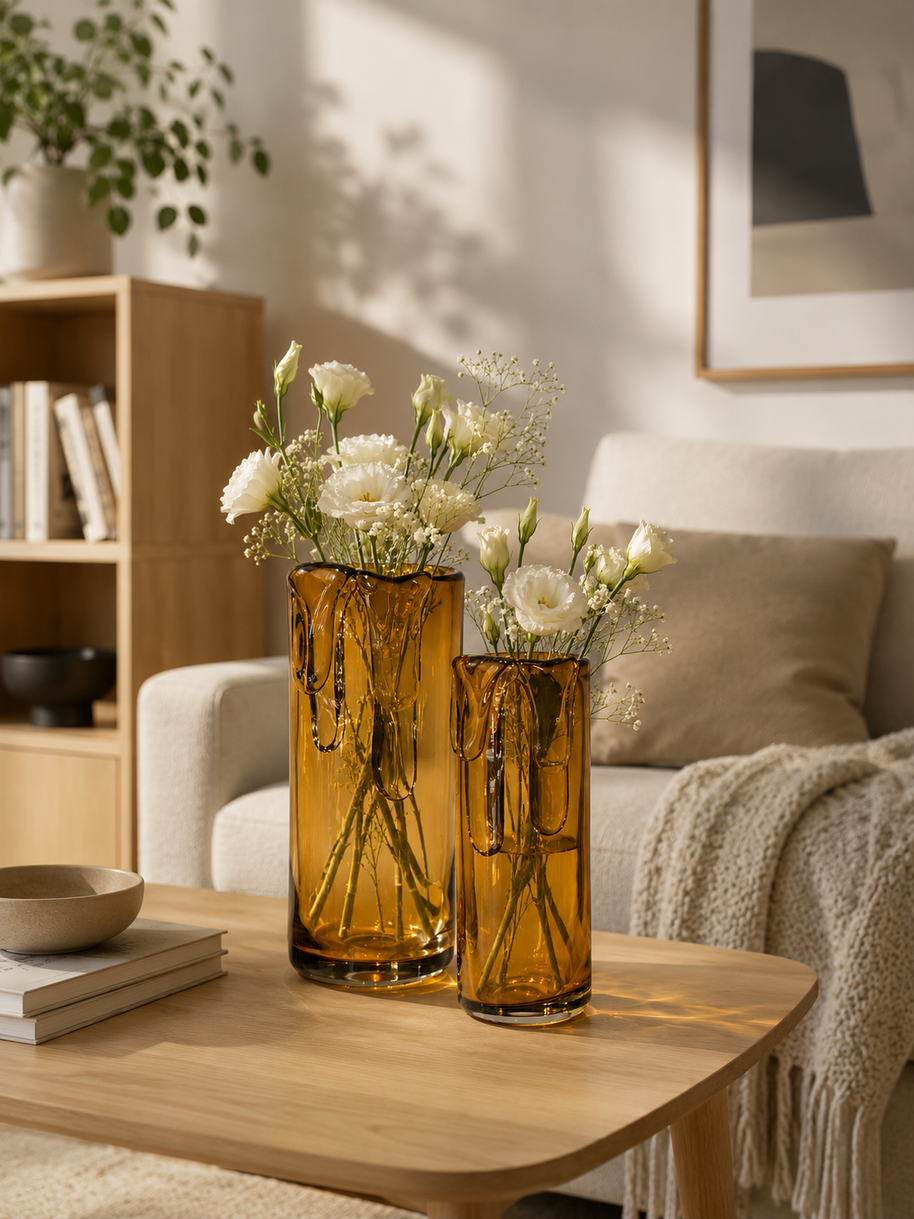 Tati deco Murano glass honey design small