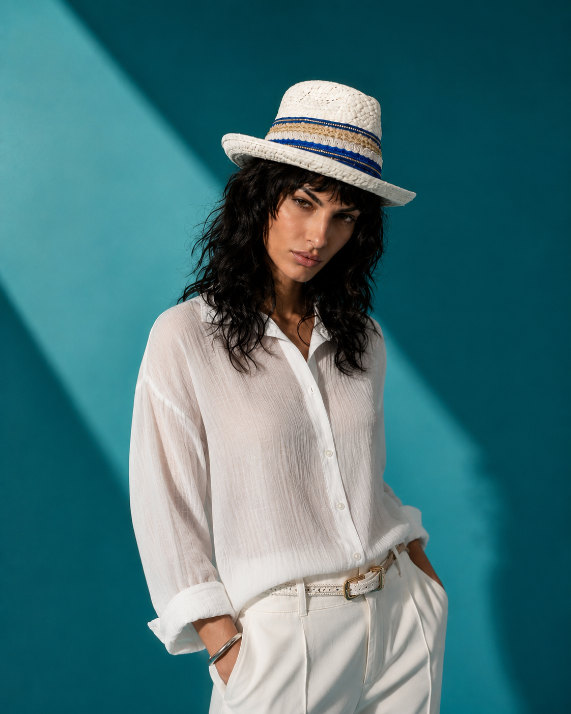 Tendresse Boutique White Straw Hat