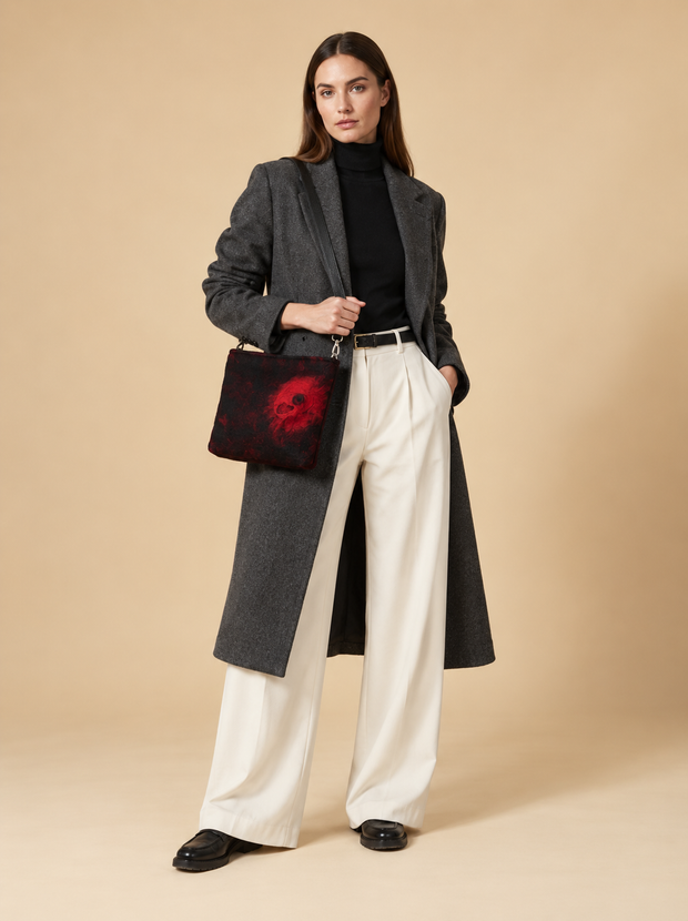 J circle Flamea Wet-Felted Bag