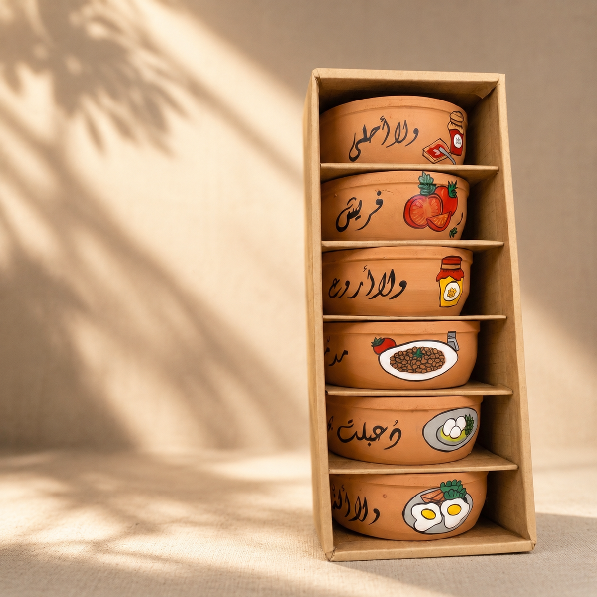 Handi Made Handpainted Pottery Breakfast Bowls (Set of 6) (Delivered in up to 7 days)
