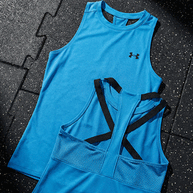 Under Armour Blue & Black Back-Strap Training Tank