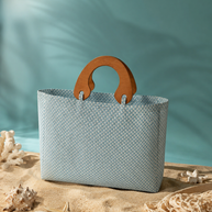 By Rita Raphael Blue Handmade Beach Bag