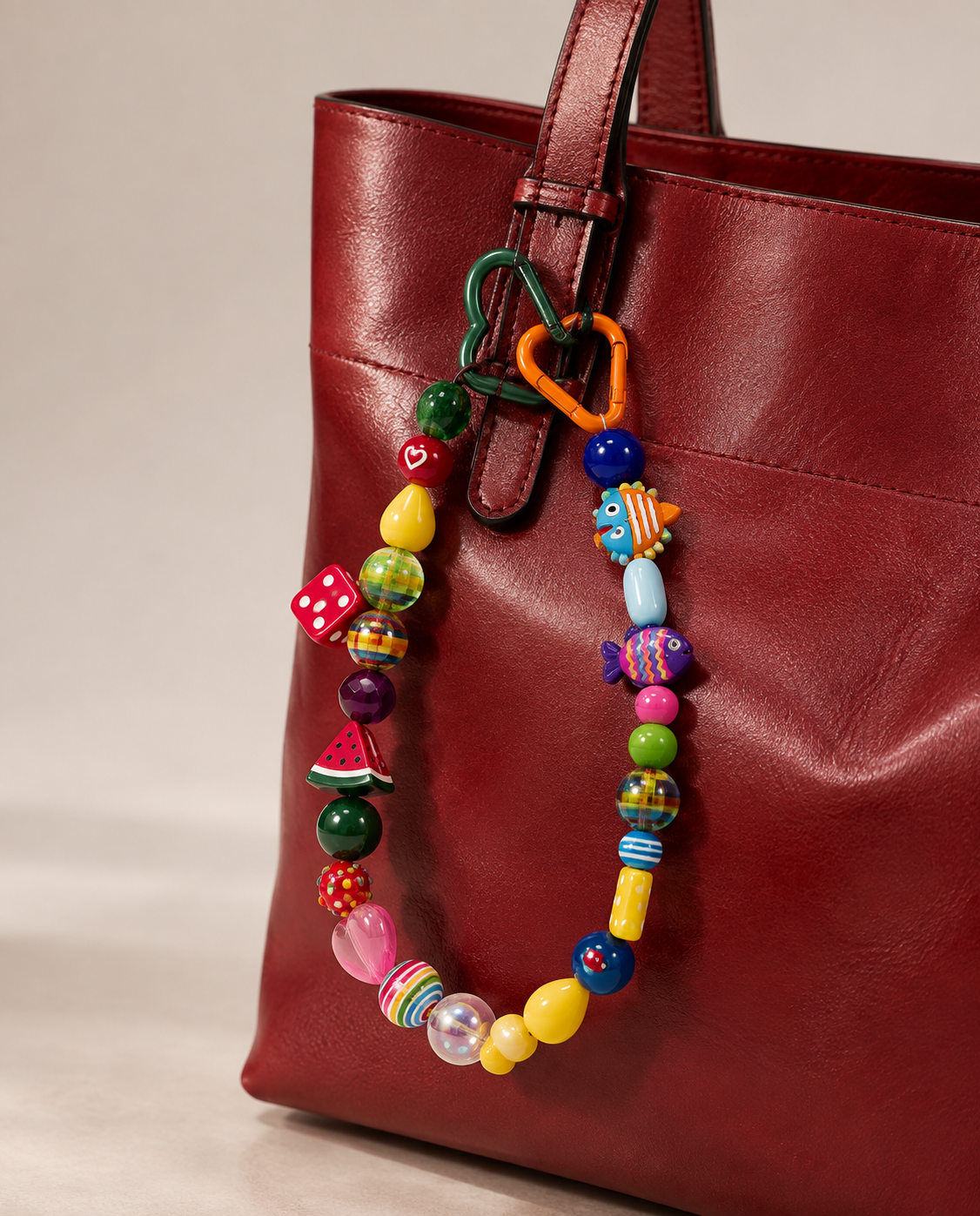 Yellow Elephant Dice Loop Bag Charm