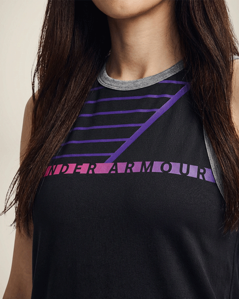 Under Armour-Shirt black gray pink