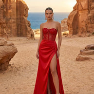 Rafelli Sequin Corset & Satin Skirt Set
