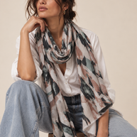 By Rita Raphael Botanical Cotton Shawl