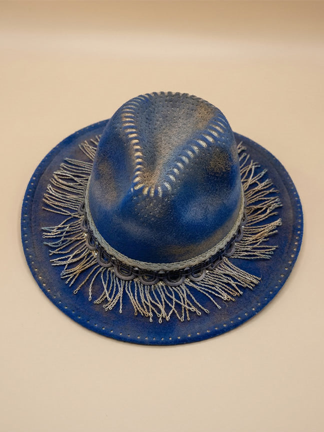 By Carmenzo indigo Crown Hat