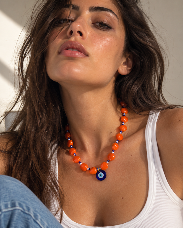 Yellow Elephant Lucky Tangerine Choker