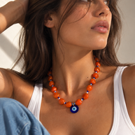 Yellow Elephant Lucky Tangerine Choker