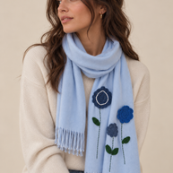 By Rita Raphael Crochet Flower Wool Shawl