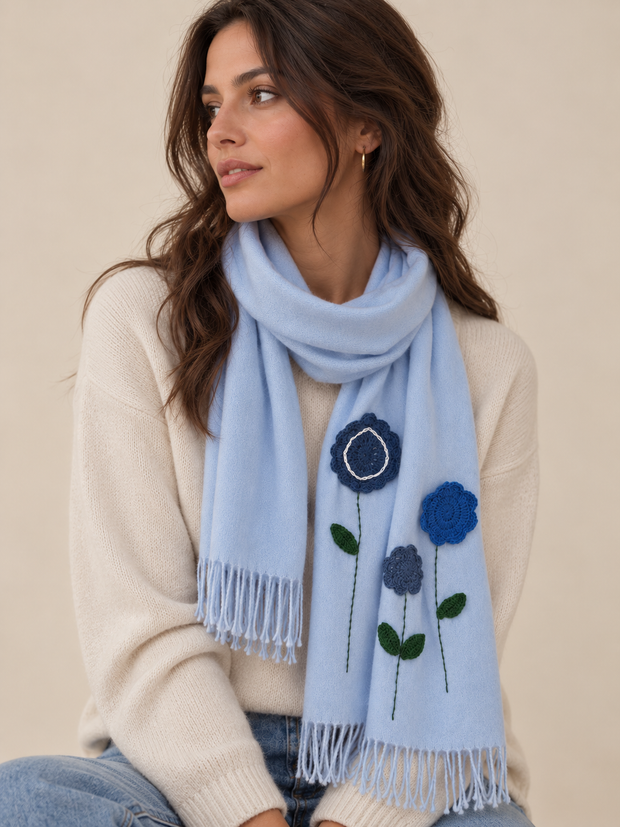 By Rita Raphael Crochet Flower Wool Shawl