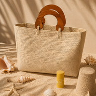 By Rita Raphael Handmade Beach Bag — Turquoise/Orange, Orange/Fushia & Beige