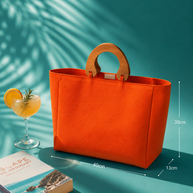 By Rita Raphael Handmade Beach Bag — Orange, Fushia & Yellow