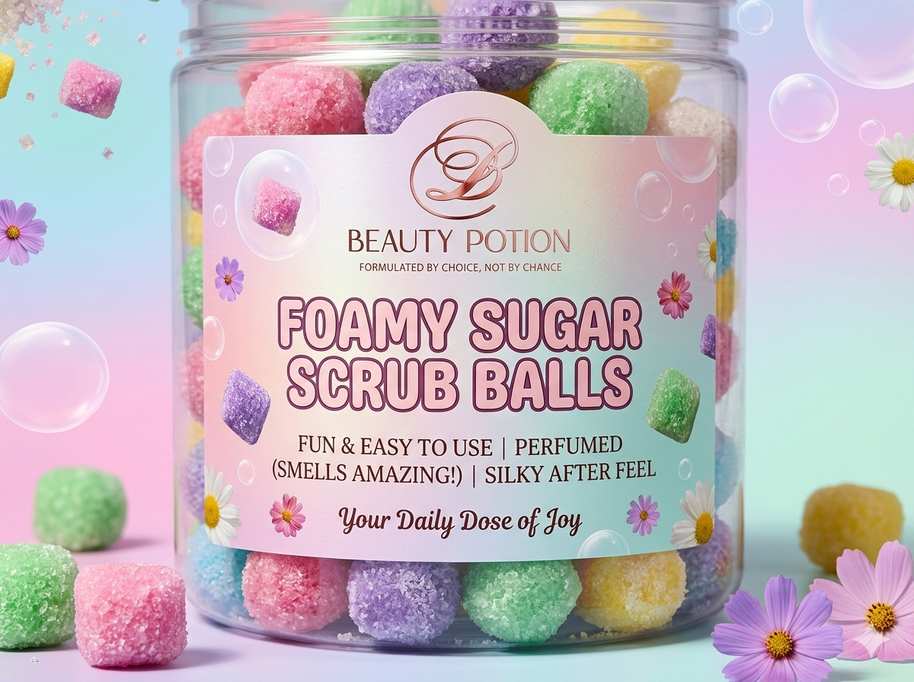 Beauty Potion Foamy Sugar Scrub Balls - Mango