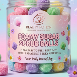 Beauty Potion Foamy Sugar Scrub Balls - Mango
