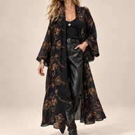 By Rita Raphael Embroidered Black Kaftan