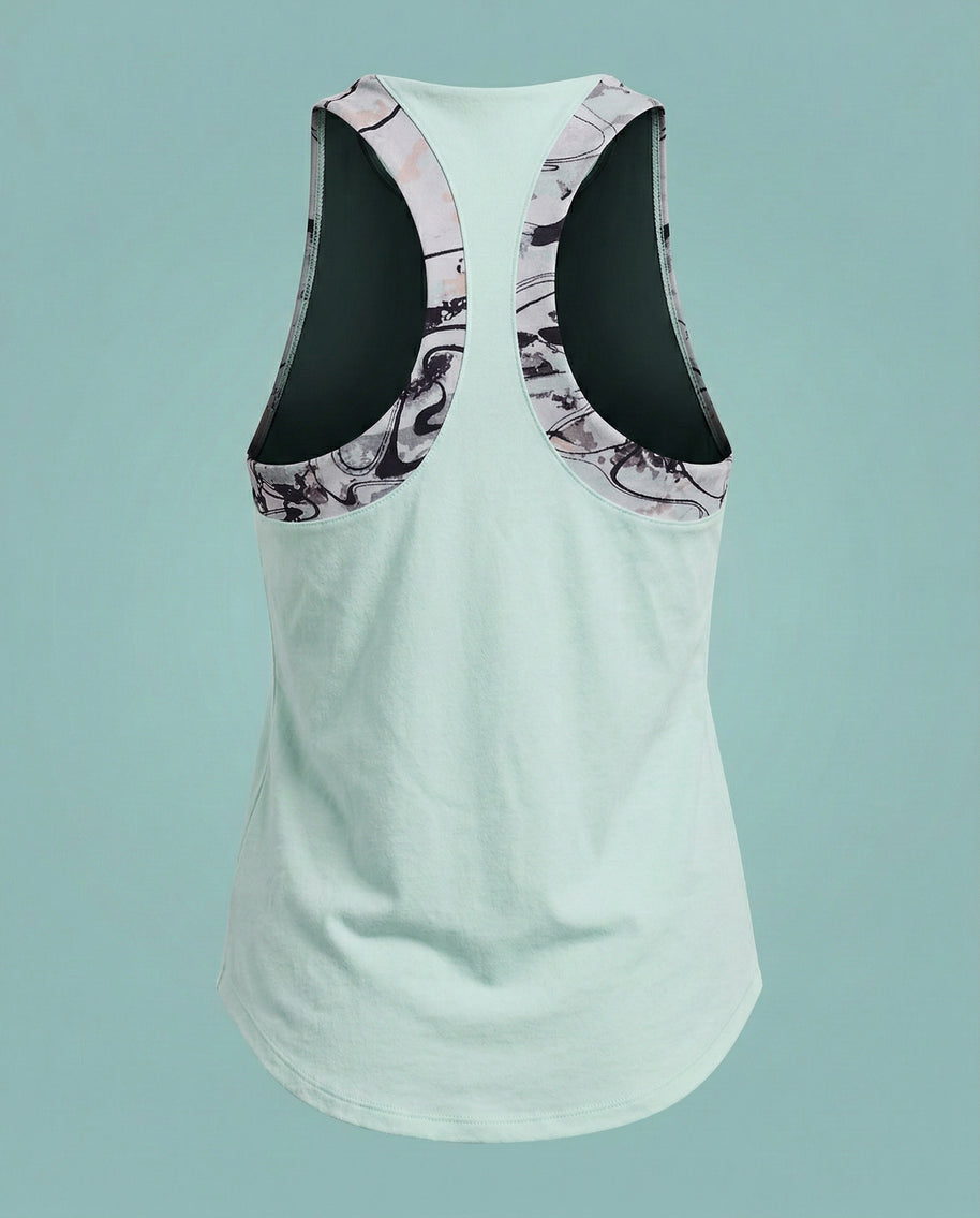 Under Armour Light Green & Purple Patterned T-Shirt