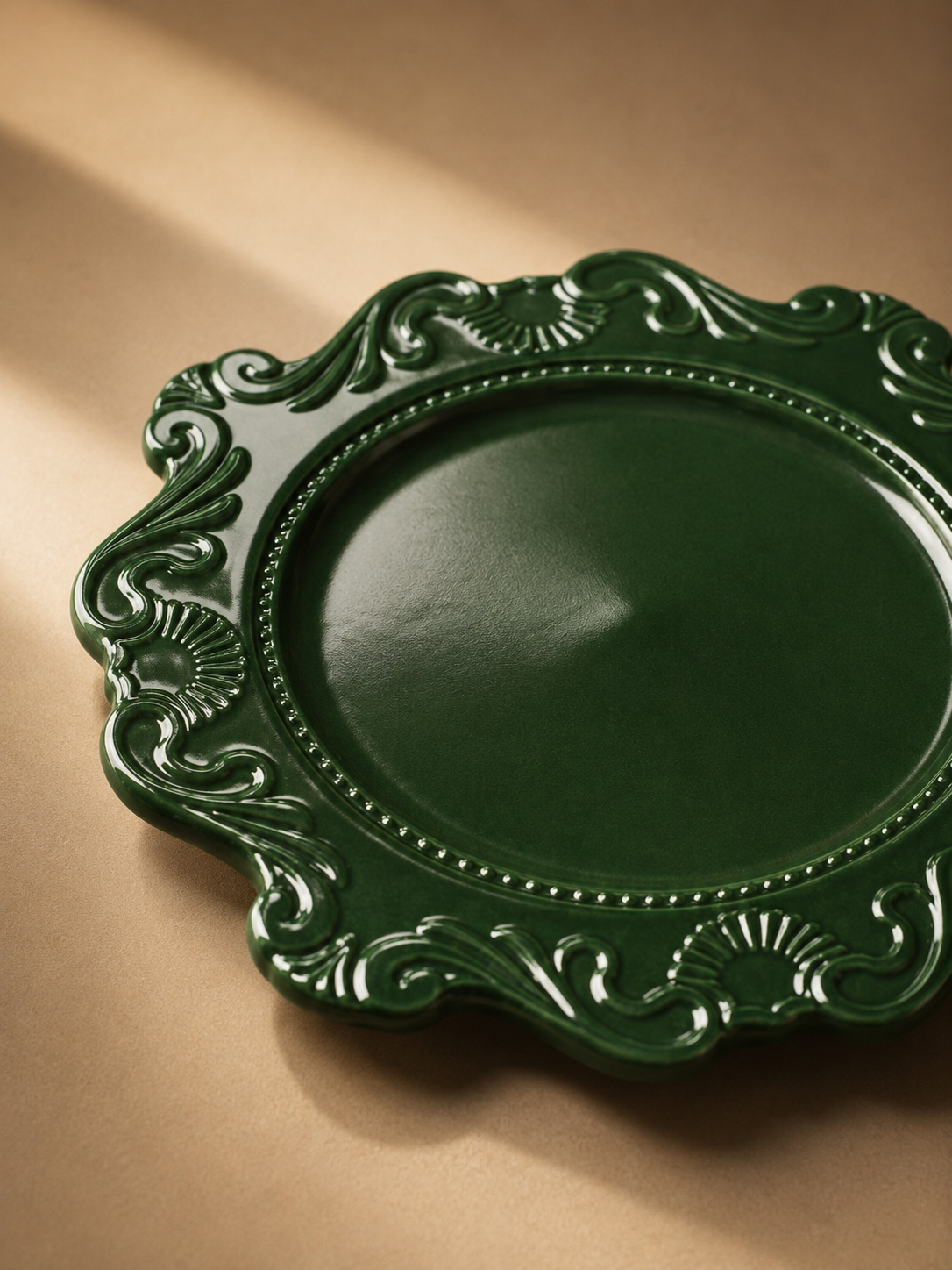 Antique Arch Handmade Unbreakable Cold Dessert Plates (Set of 6)