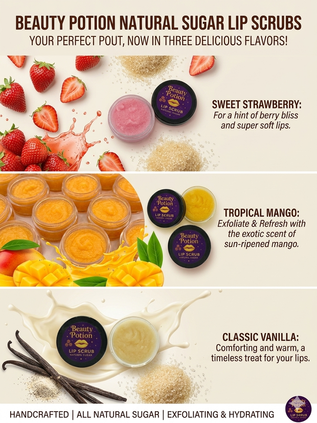 Beauty Potion Sugar Lip Scrub - Strawberry