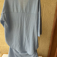 By Rita Raphael Blue Short Linen Set