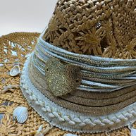 Knots by nada Cowboy Hat with Shells - Beige