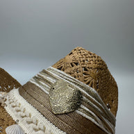 Knots by nada Cowboy Hat with Shells - Beige