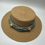 Knots by nada Cowboy Hat with Wood Beads - Beige