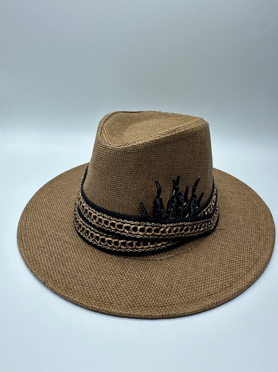 Knots by nada Brown Hat with Algae