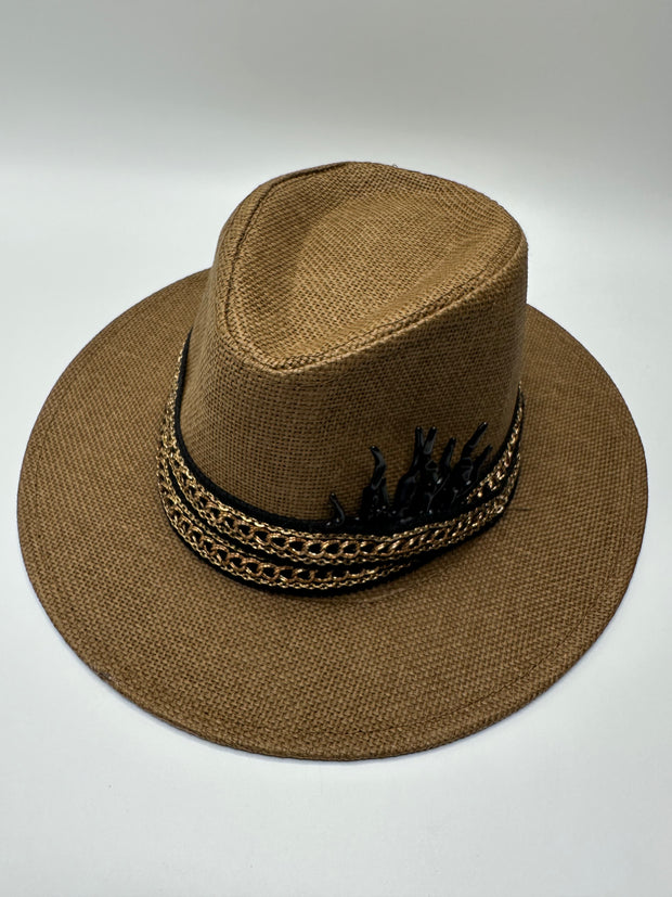 Knots by nada Brown Hat with Algae