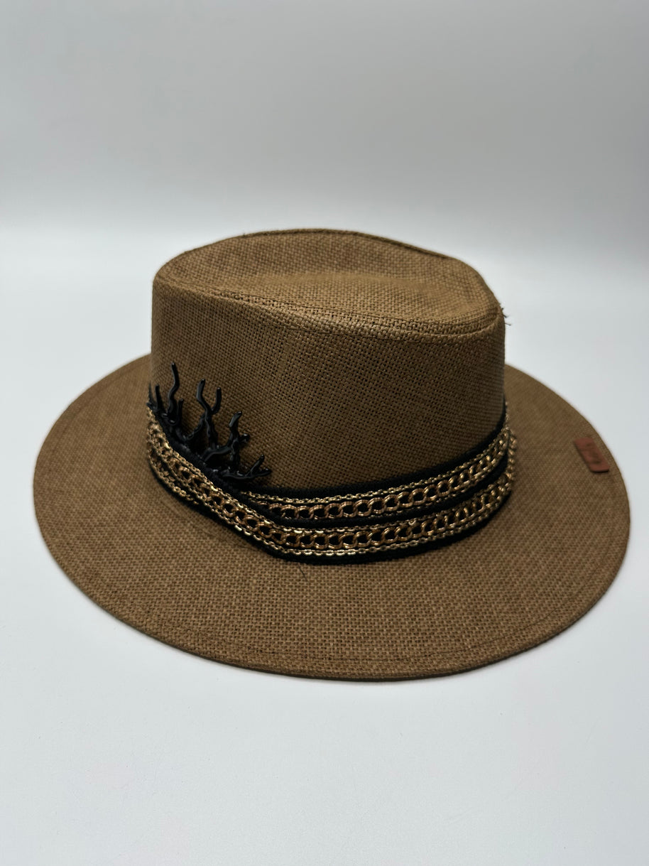 Knots by nada Brown Hat with Algae