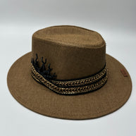 Knots by nada Brown Hat with Algae