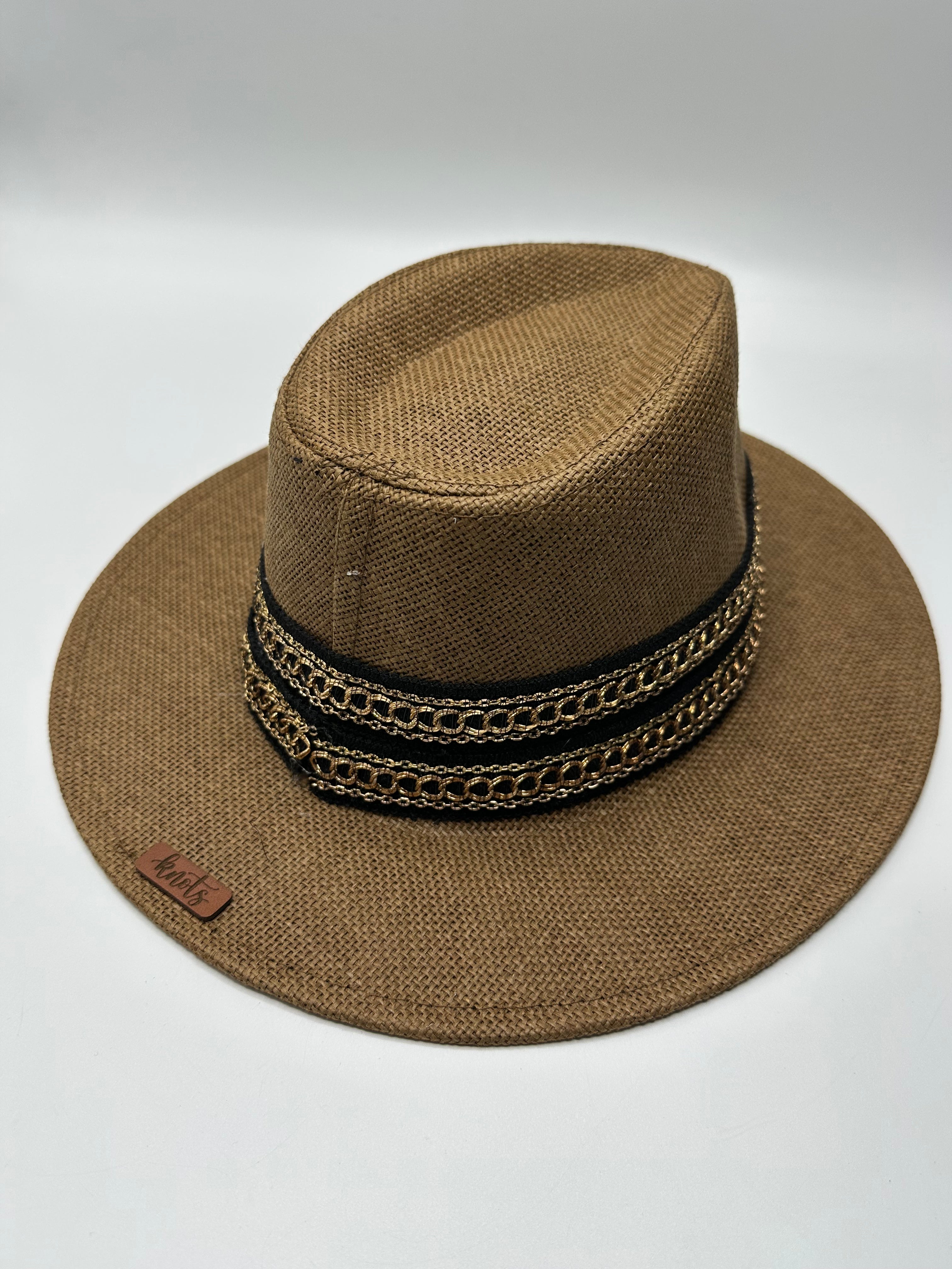 Knots by nada Brown Hat with Algae