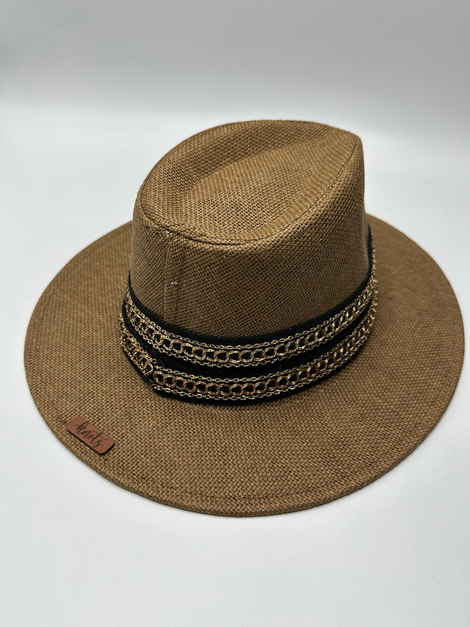 Knots by nada Brown Hat with Algae