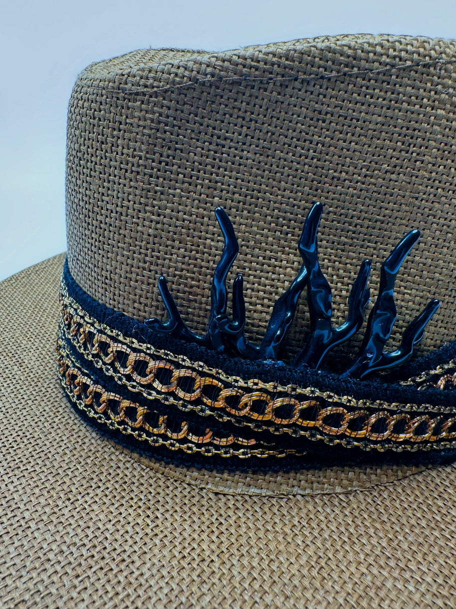 Knots by nada Brown Hat with Algae