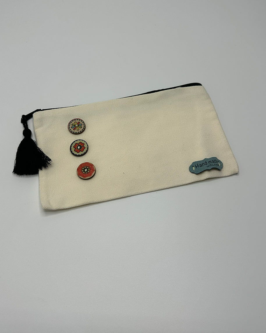 Hartouka Ivory Bloom Pouch