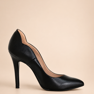 KOAN Onde Piane Black Curved-Topline Stiletto Pump