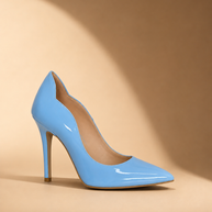 KOAN Onde Piane Sky Blue Curved-Topline Stiletto Pump