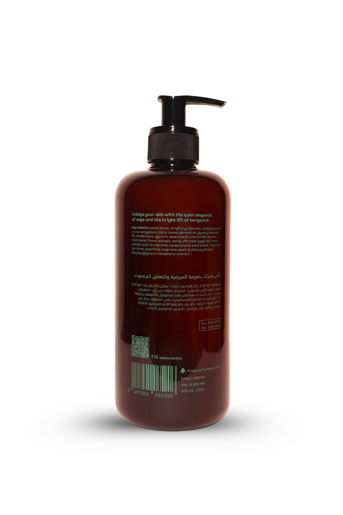 Saboon & Co Sage & Bergamot Hand and Body Lotion