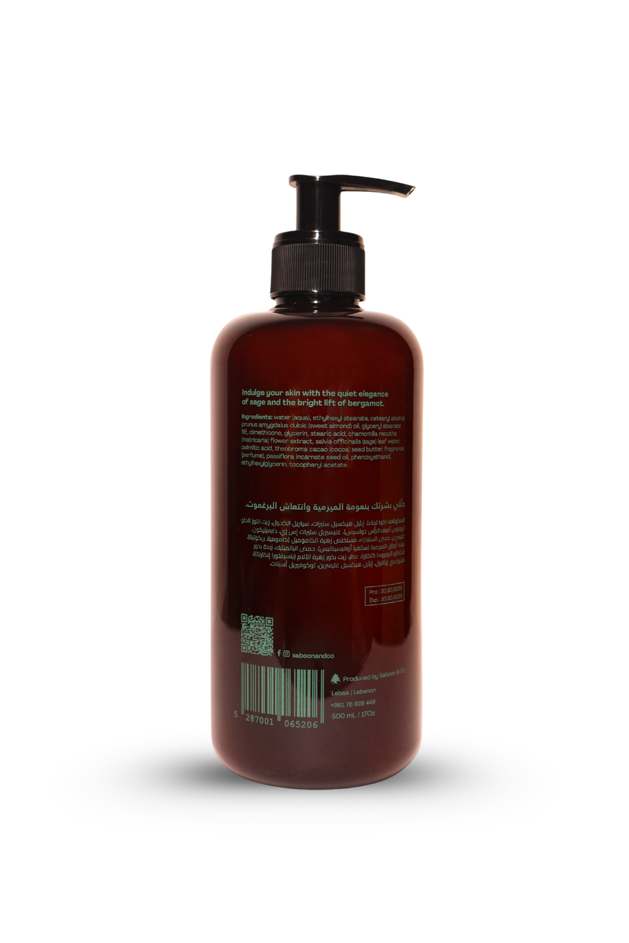 Saboon & Co Sage & Bergamot Hand and Body Lotion