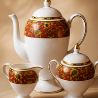 Antique Arch Wedgwood-Style Tea Set (3 Pieces)