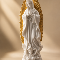 Antique Arch Virgin Mary Porcelain Statue – 15cm
