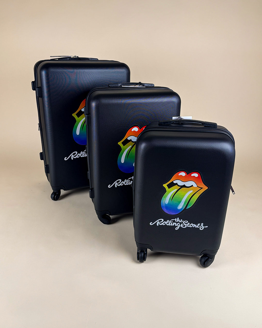 The Rolling Stones Play With Fire 3-Piece Hardside Spinner Bravado Luggage Set
