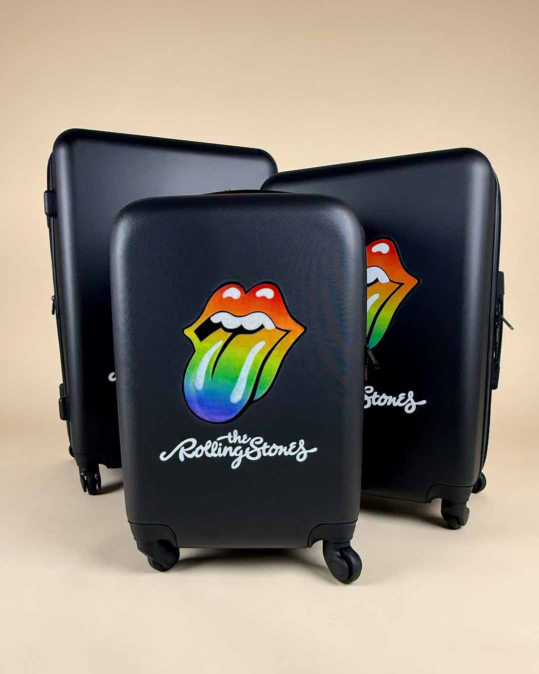 The Rolling Stones Play With Fire 3-Piece Hardside Spinner Bravado Luggage Set